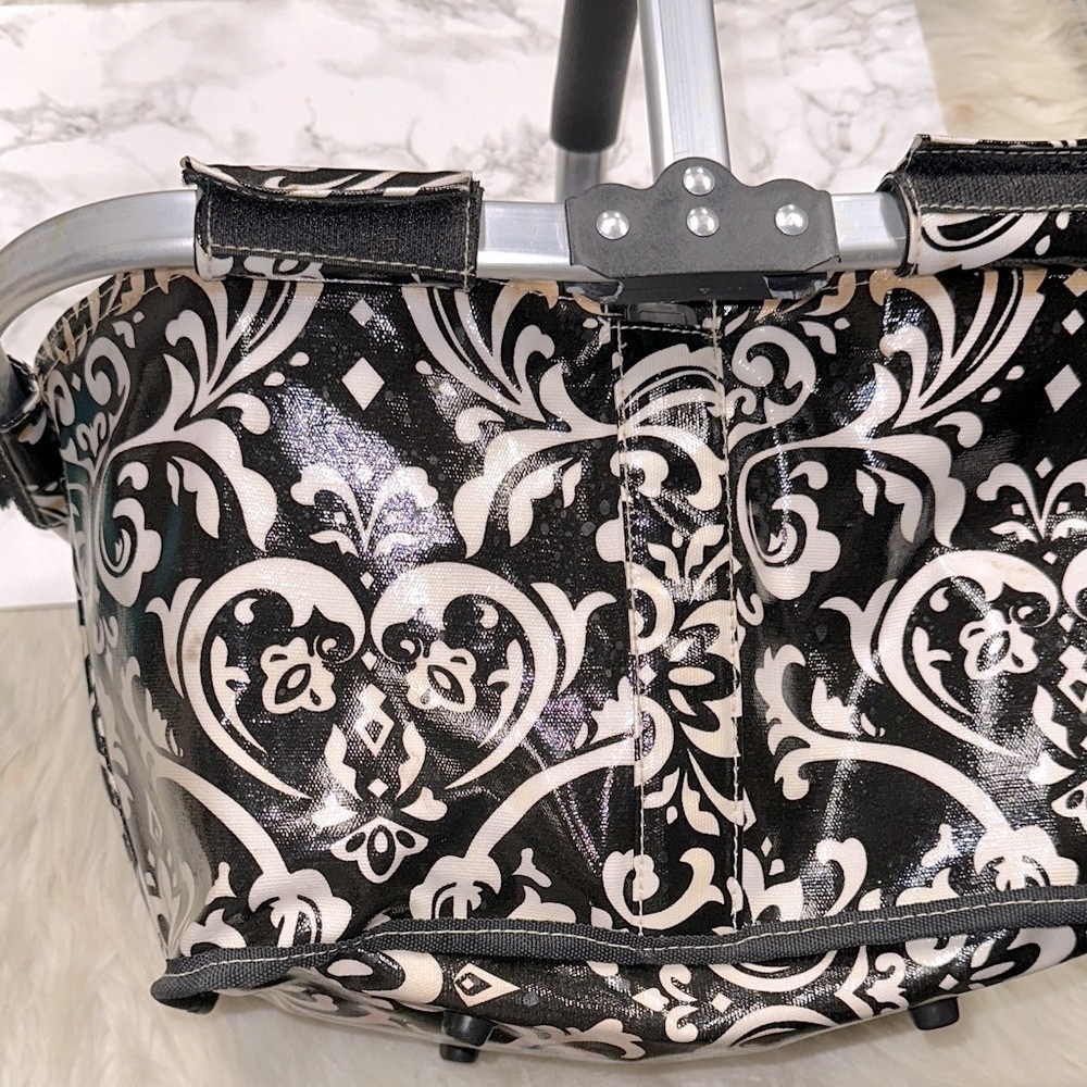 Elegant Black and White Patterned Women's Bag